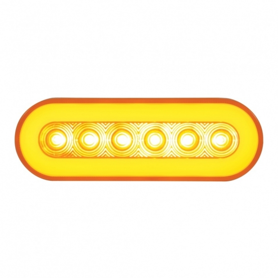 22 LED 6" Oval GloLight Bar Kit (Turn Signal) - Amber LED/Amber Lens (Each) - Thumbnail 2