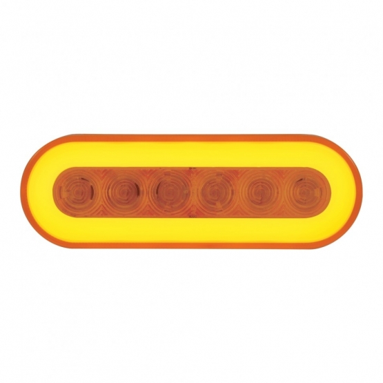 22 LED 6" Oval GloLight Bar Kit (Turn Signal) - Amber LED/Amber Lens (Each) - Thumbnail 3