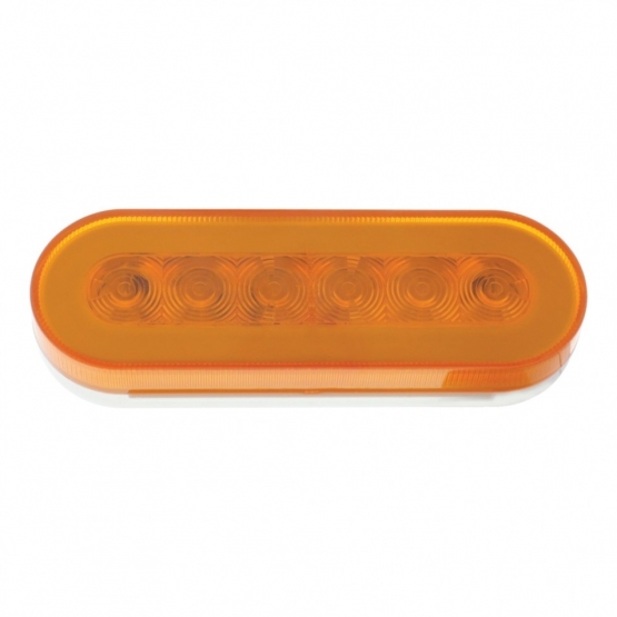 22 LED 6" Oval GloLight Bar Kit (Turn Signal) - Amber LED/Amber Lens (Each) - Thumbnail 5