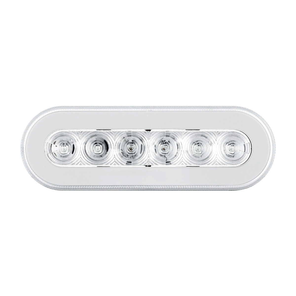 22 LED 6" Oval GloLight (Stop, Turn & Tail) - Red LED/Clear Lens - Thumbnail 3