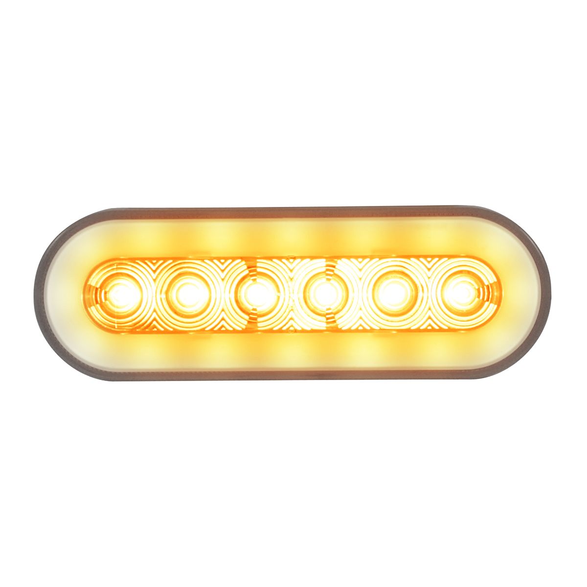 22 LED 6" Oval GloLight (Turn Signal) - Amber LED/Clear Lens
