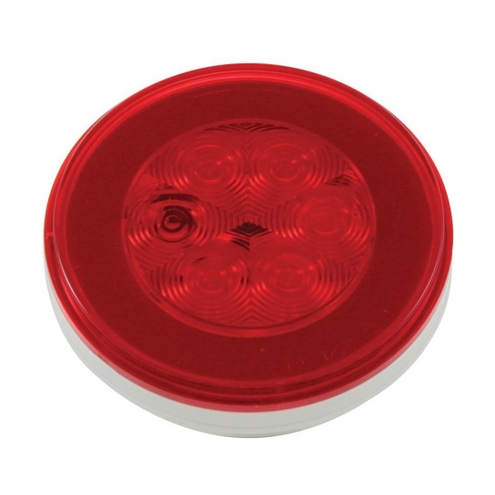 21 LED 4" Round GloLight (Stop, Turn & Tail) - Red LED/Red Lens - Thumbnail 4