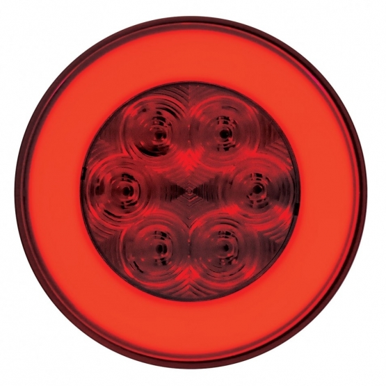 21 LED 4" Round GloLight Kit (Stop, Turn & Tail) - Red LED/Red Lens (Bulk) - Thumbnail 2