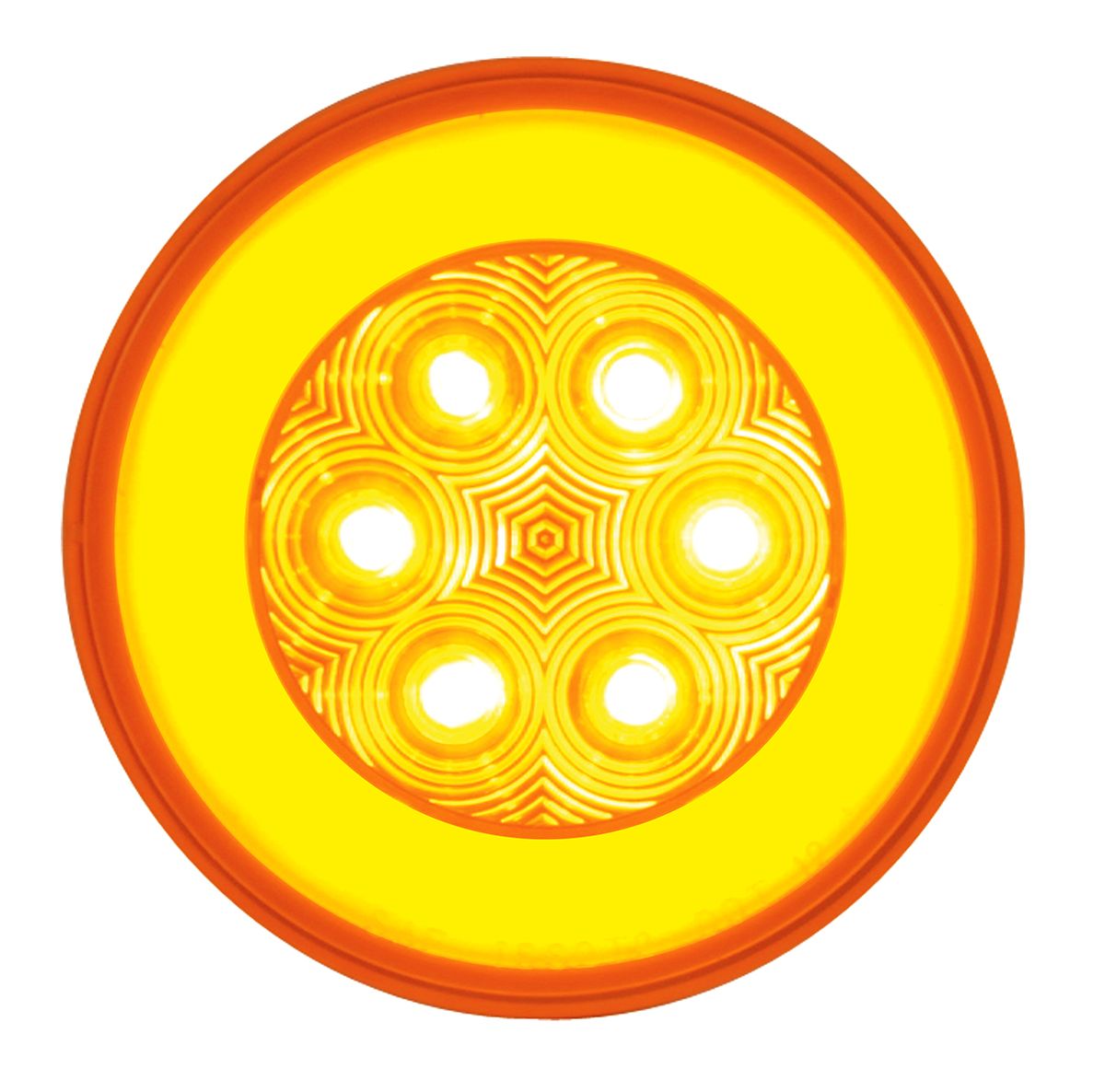21 LED 4" GloLight (Turn Signal) - Amber LED/Amber Lens