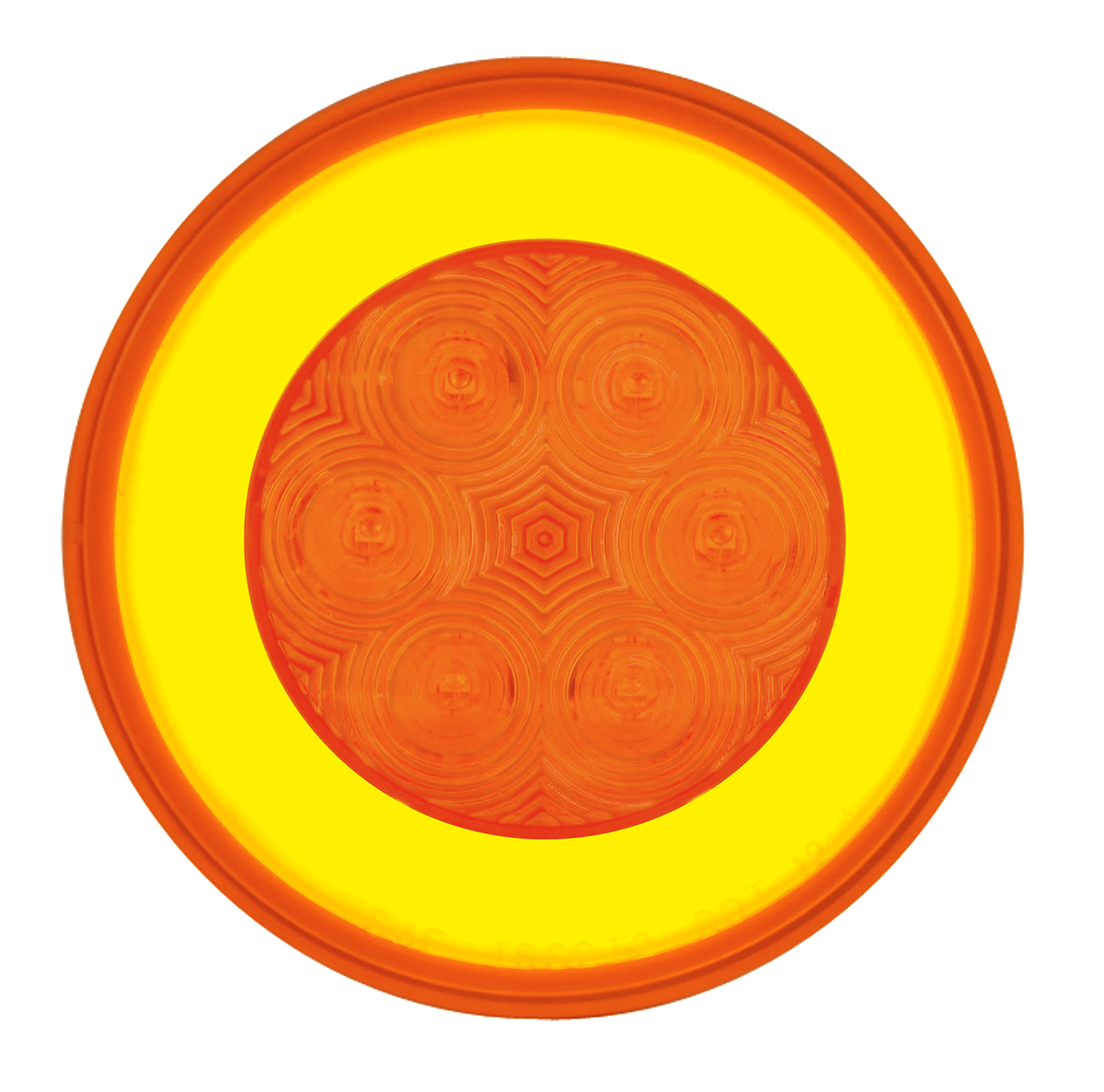 21 LED 4" GloLight (Turn Signal) - Amber LED/Amber Lens - Thumbnail 2