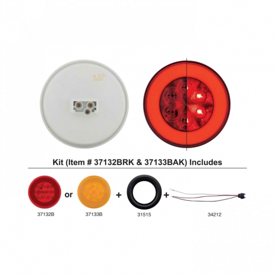 21 LED 4" GloLight Bar Kit (Turn Signal) - Amber LED/Amber Lens (Bulk) - Thumbnail 5