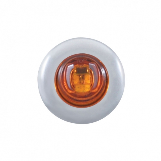 2 LED 3/4" Mini Light With Bezel (Clearance/Marker) - Amber LED/Amber Lens - Thumbnail 2