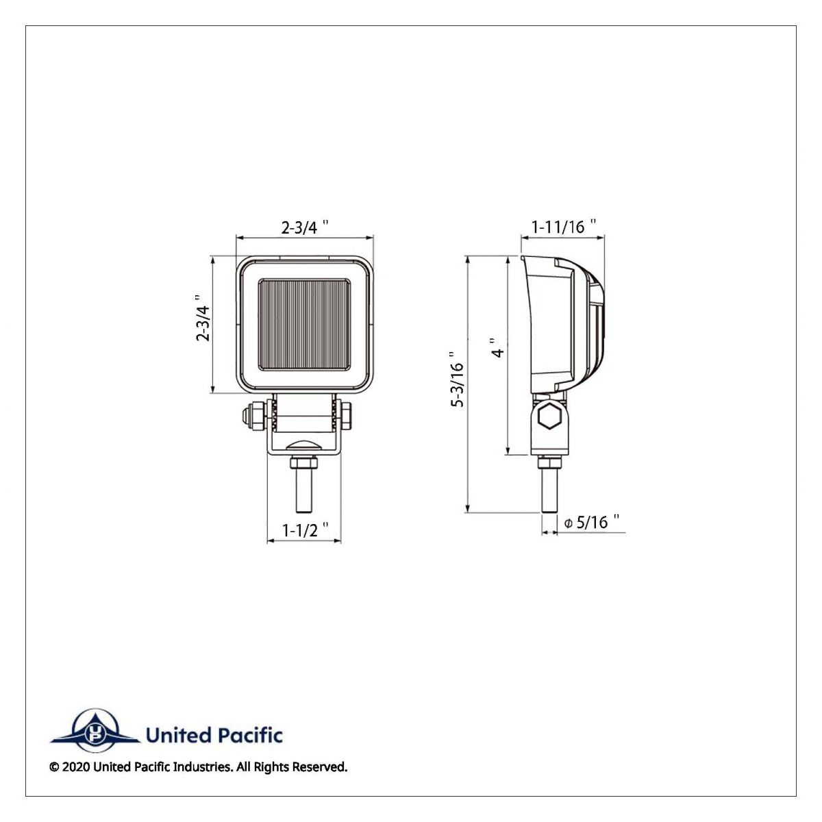 3 High Power 3 Watt LED Square Compact Work Light - Flood Light (Retail) - Thumbnail 5