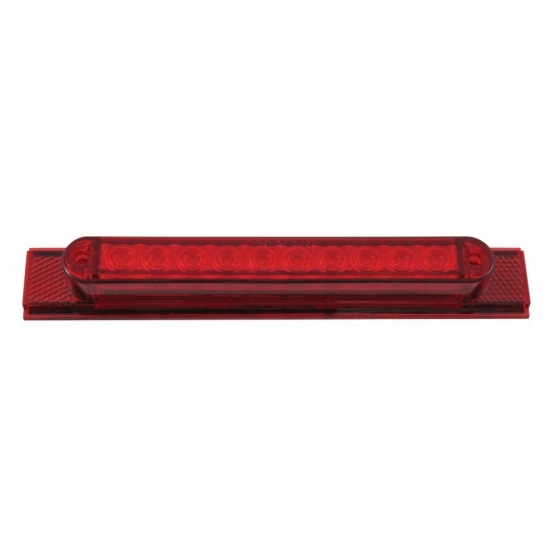10 LED Conspicuity Reflector Plate Light With Red Reflector - Red LED/Red Lens (Each) - Thumbnail 3