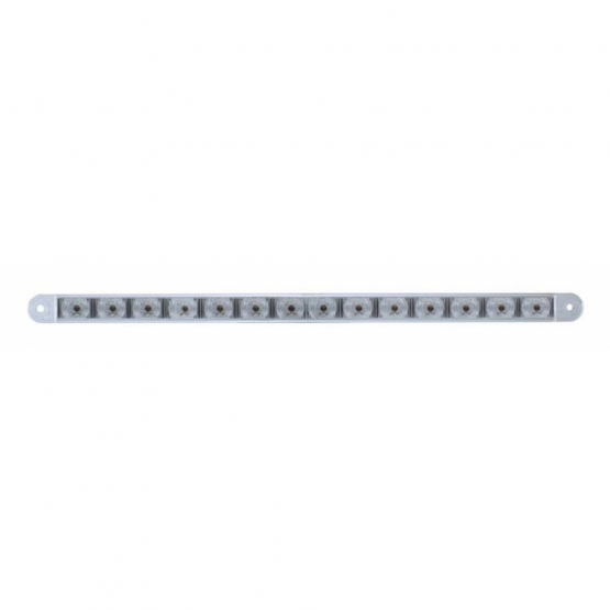 14 LED 12" Auxiliary Warning Light Bar Only - Amber LED/Clear Lens (Bulk) - Thumbnail 4
