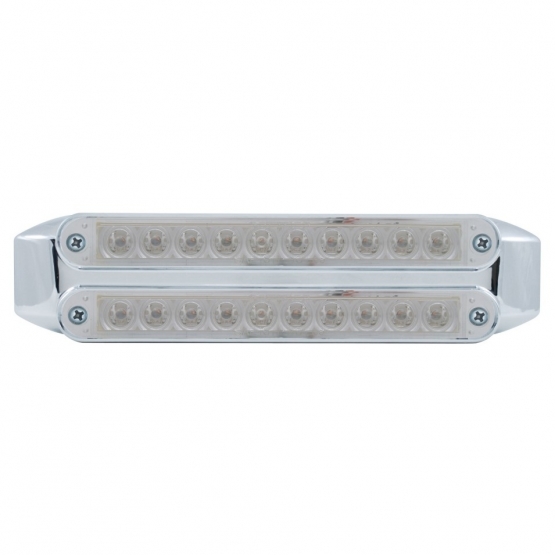 Dual 10 LED 6-1/2" Light Bars (Stop, Turn & Tail) - Red LED/Clear Lens
