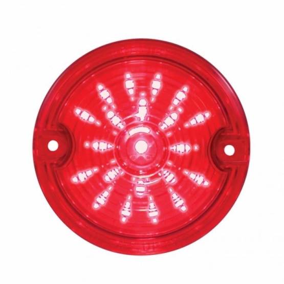 21 LED 3-1/4" Signal Light For Harley Motorcycle With 1156 Plug - Red LED/Red Lens