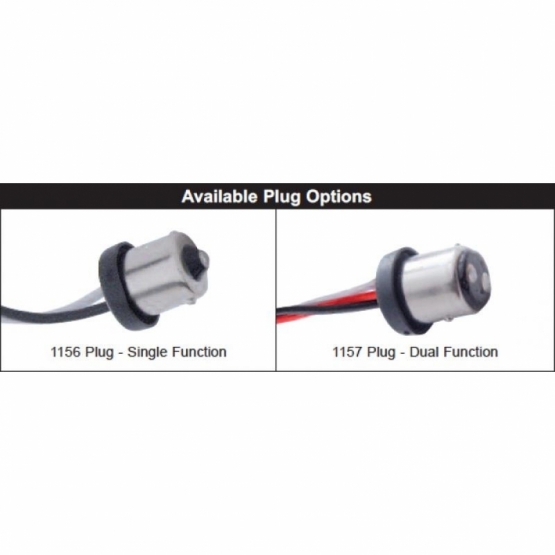 21 LED 3-1/4" Signal Light For Harley Motorcycle With 1156 Plug - Red LED/Red Lens - Thumbnail 2