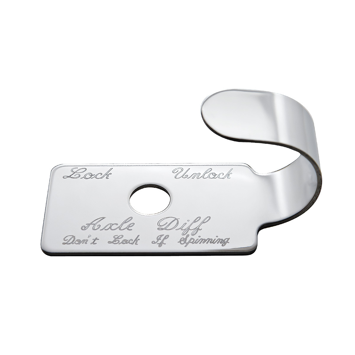 Stainless Switch Guard With Script For Peterbilt 379 - Thumbnail 6