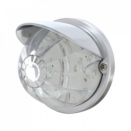 17 LED Watermelon Flush Mount Kit With Visor - Red LED/Clear Lens