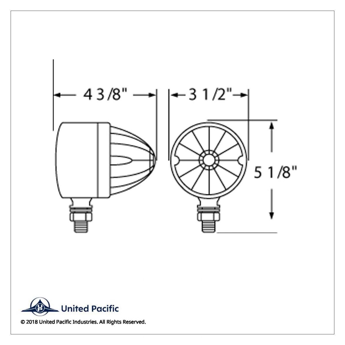 17 LED Watermelon Single Face Light - Amber LED/Dark Amber Lens - Thumbnail 3