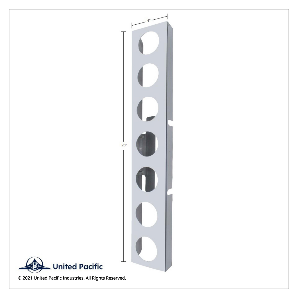 SS Front Air Cleaner Bracket With 14X 11 Amber LED Watermelon Lights & Bezel For KW Trucks -Clear Lens - Thumbnail 2