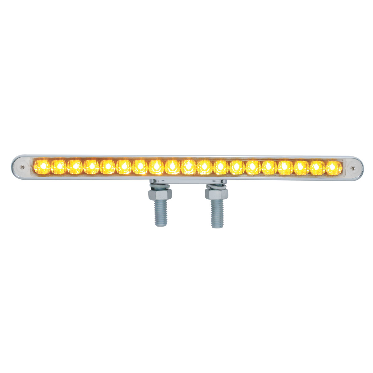38 LED 12" Reflector Double Face Light Bar - Amber LED/Clear Lens - Thumbnail 2