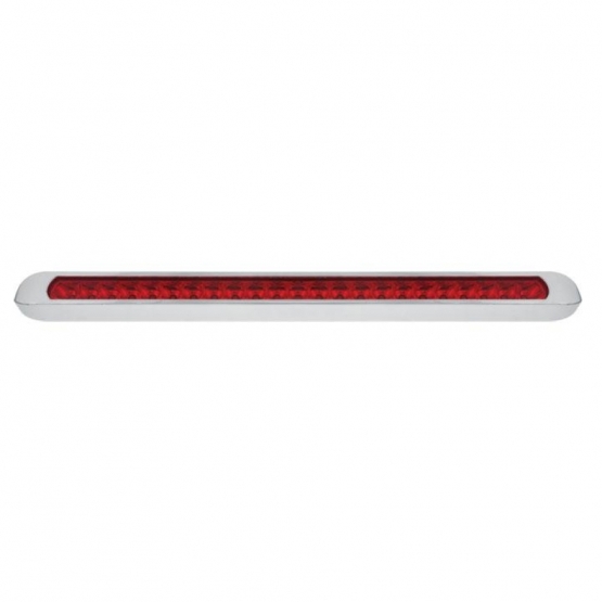 23 LED 17-1/4" Reflector Light Bar With Bezel (Stop, Turn & Tail) - Red LED/Red Lens - Thumbnail 3