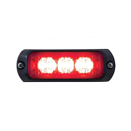 3 LED Mini Warning Light - Red LED (Bulk)