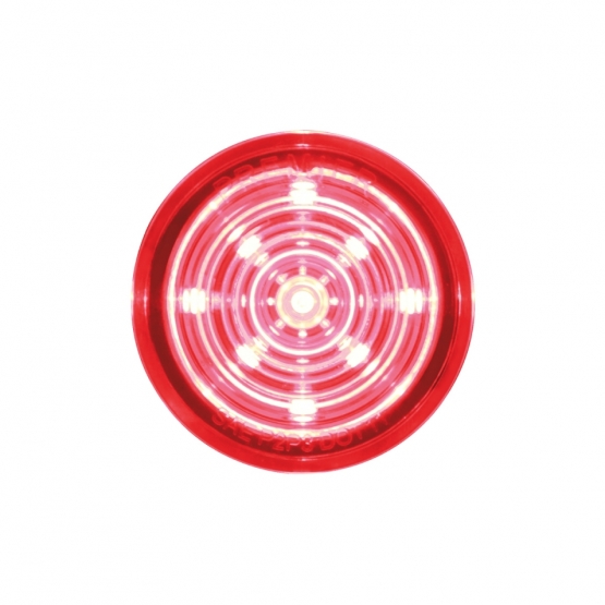 9 LED Mini Bullet Light Insert - Red LED/Red Lens (Bulk)
