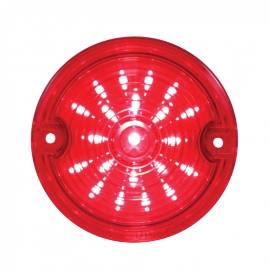 21 LED 3-1/4" Dual Function Signal Light For Harley Motorcycle With 1157 Plug - Red LED/Red Lens