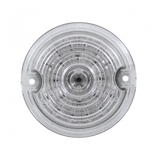 21 LED 3-1/4" Dual Function Signal Light For Harley Motorcycle With 1157 Plug - Amber LED/Clear Lens