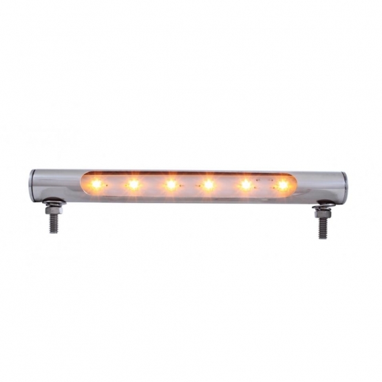6 LED Stainless Steel Tube Light - Amber LED