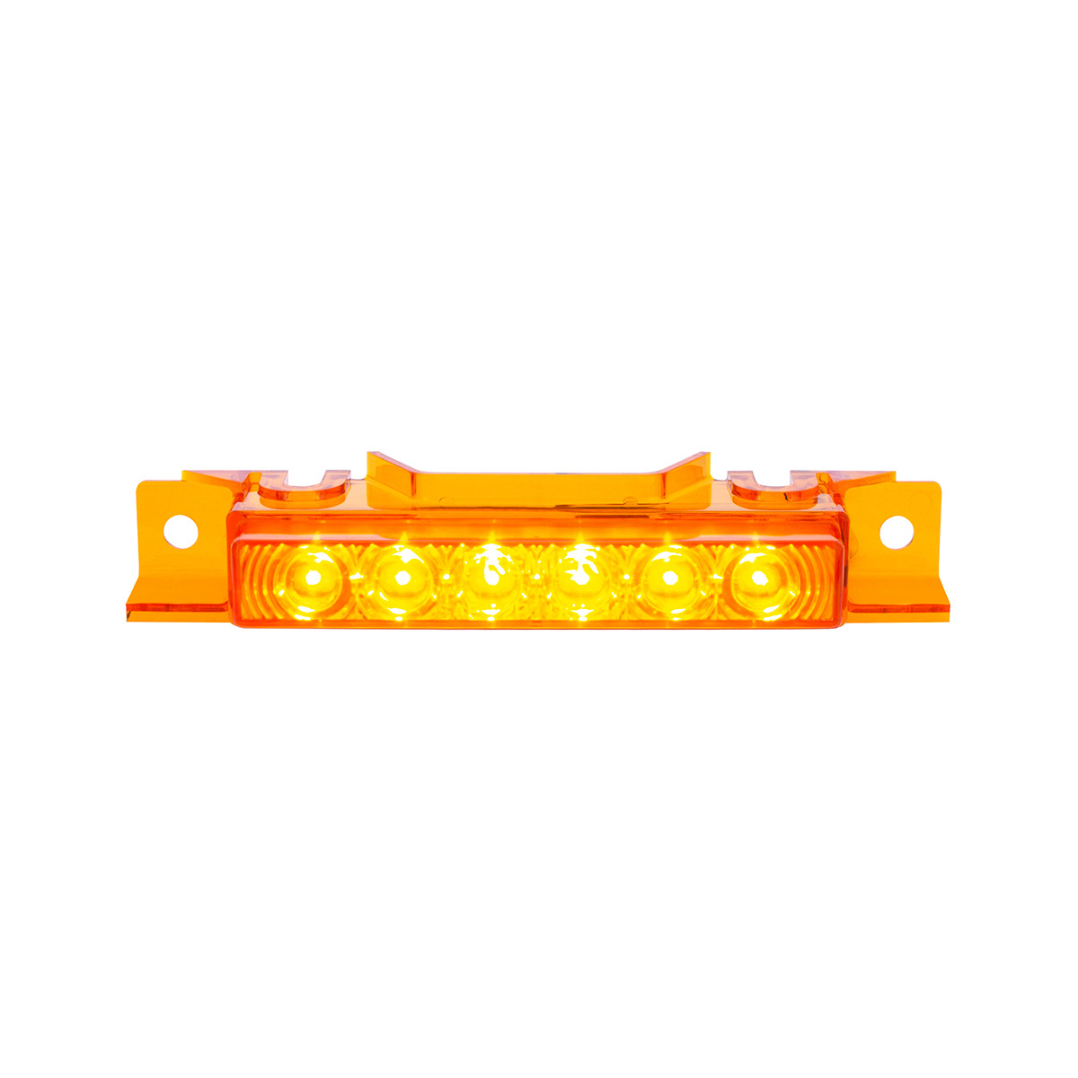 6 LED Competition Series Exterior Visor Light For 1996-2024 Volvo VNL-Amber LED/Amber Lens (5 Pcs) - Thumbnail 4