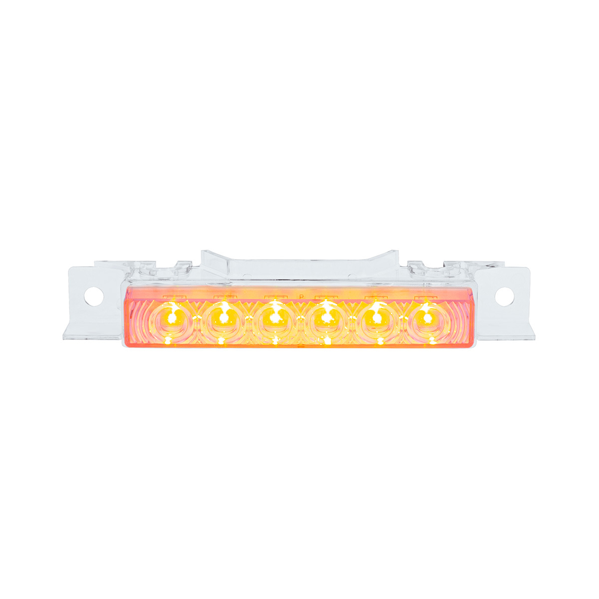 6 LED Competition Series Exterior Visor Light For 1996-2024 Volvo VNL-Amber LED/Clear Lens - Thumbnail 3