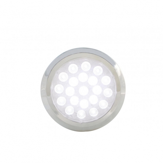 21 High Power LED 6-1/4" Dome Light With Bezel (Bulk)
