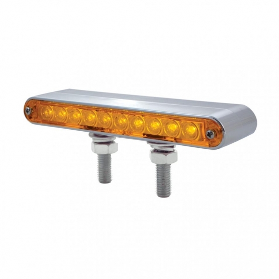 20 LED 6-1/2" Double Face Light Bar - Amber & Red LED/Amber & Red Lens - Thumbnail 2