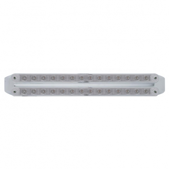 Dual 14 LED 12" Light Bars (Stop, Turn & Tail) - Red LED/Clear Lens