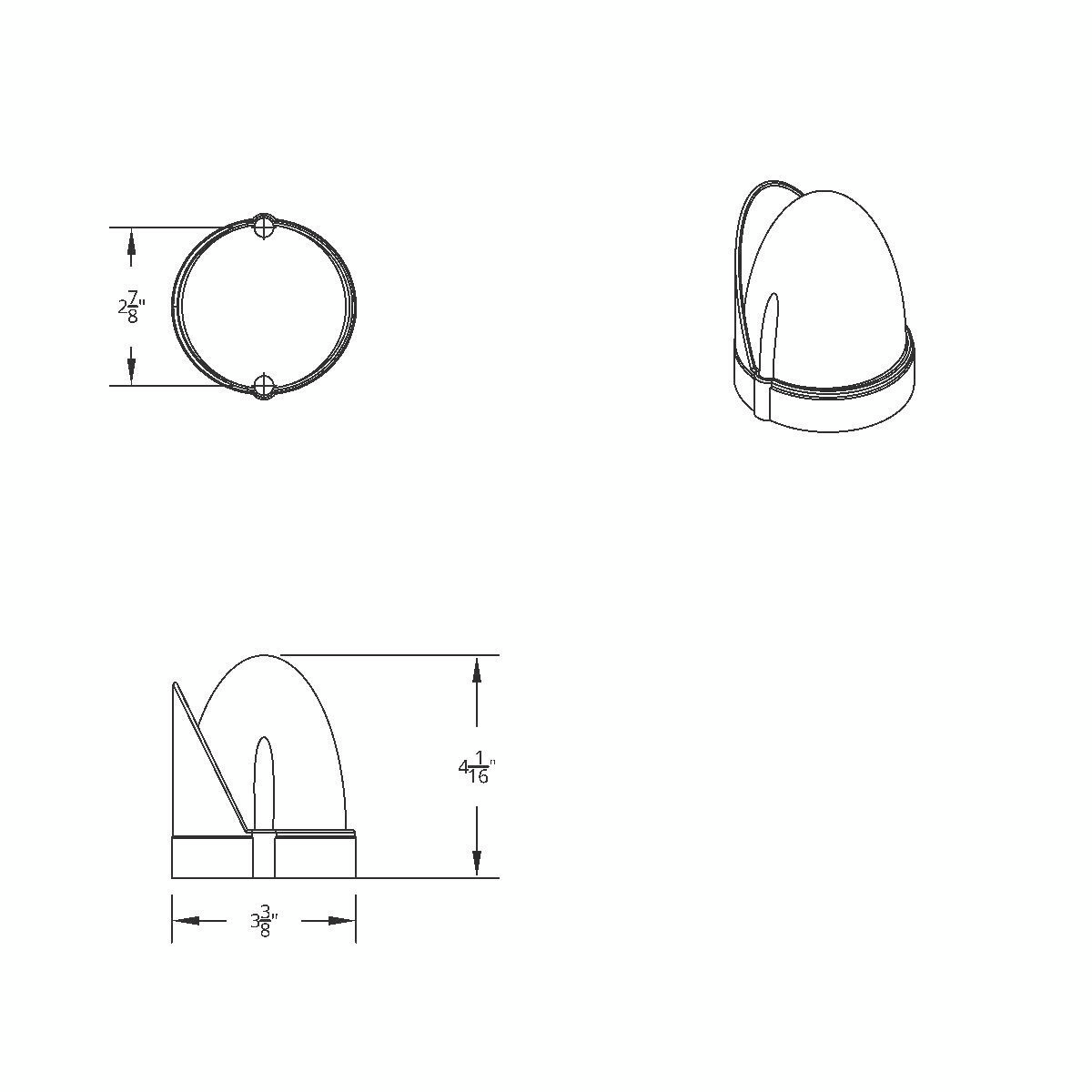 19 LED Reflector Grakon 1000 Flush Mount Kit With Visor - Amber LED/Clear Lens - Thumbnail 2
