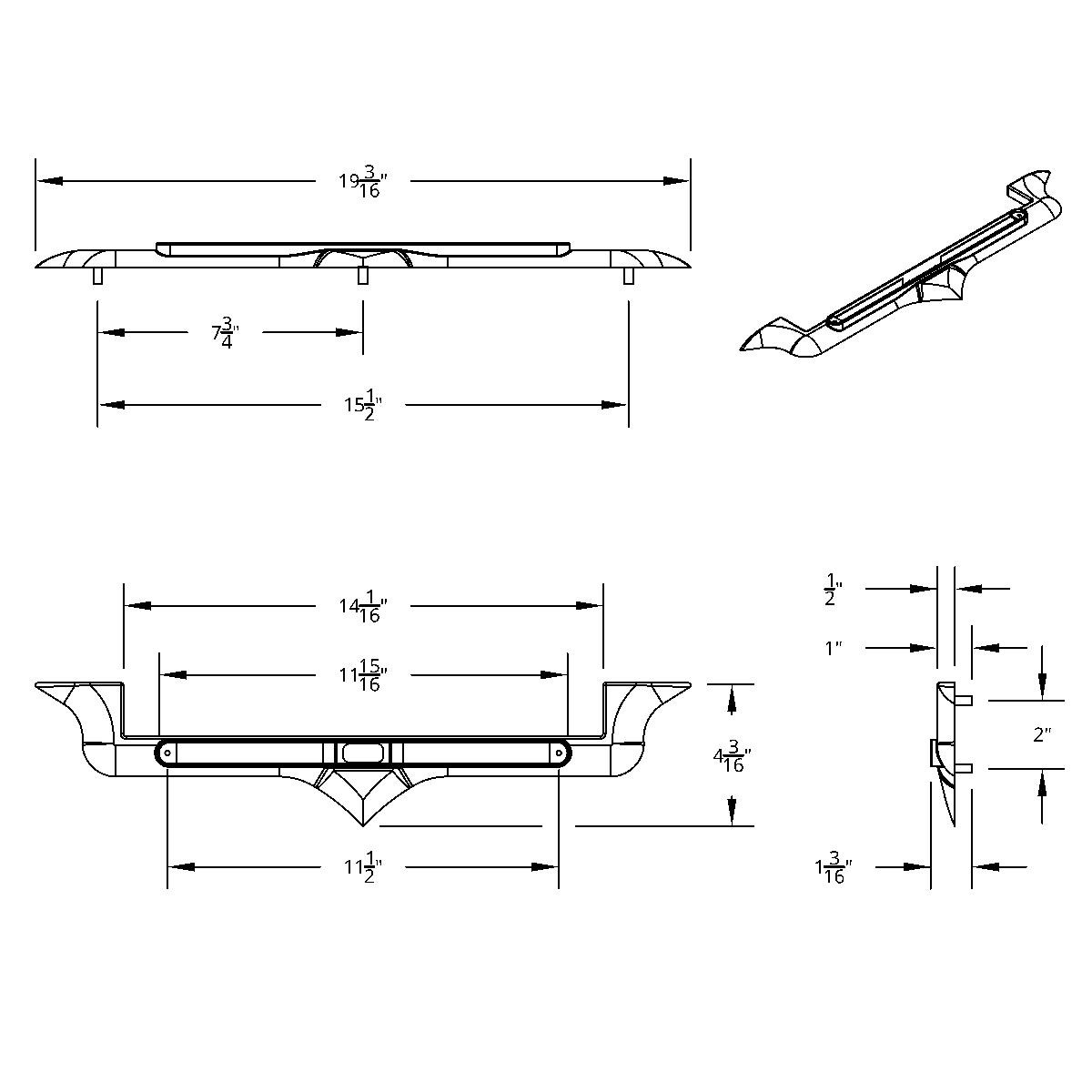 Chrome Hood Emblem Trim With 14 LED Light Bar For Kenworth - White LED/Clear Lens - Thumbnail 3