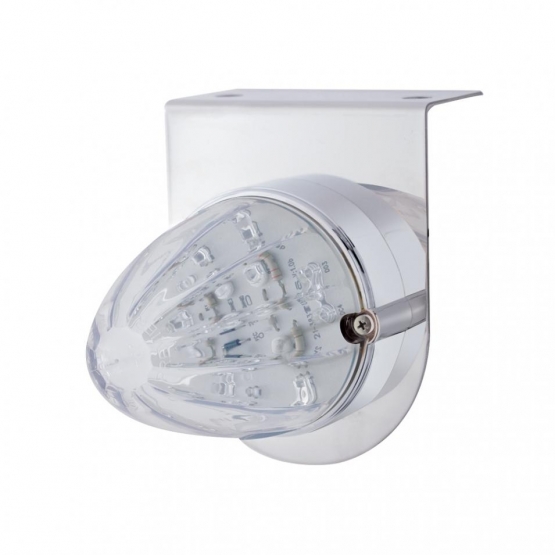 Stainless Light Bracket With 19 LED Watermelon Light - Amber LED/Clear Lens