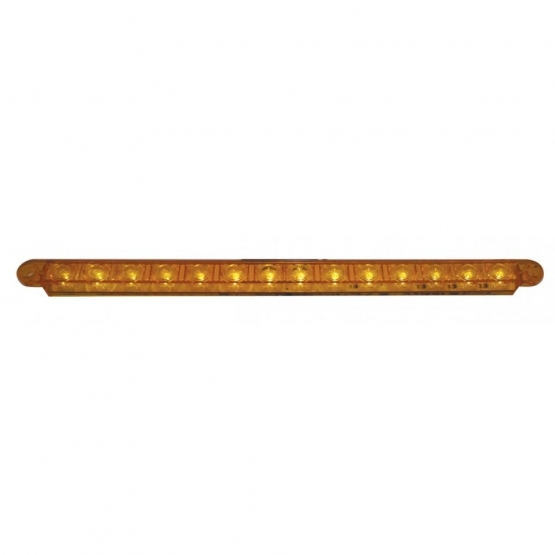 14 LED 12" Sequential Light Bar Only - Amber LED/Amber Lens (Bulk) - Thumbnail 3