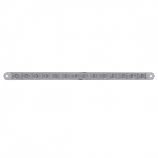 14 LED 12" Sequential Light Bar Only - Red LED/Clear Lens (Bulk)