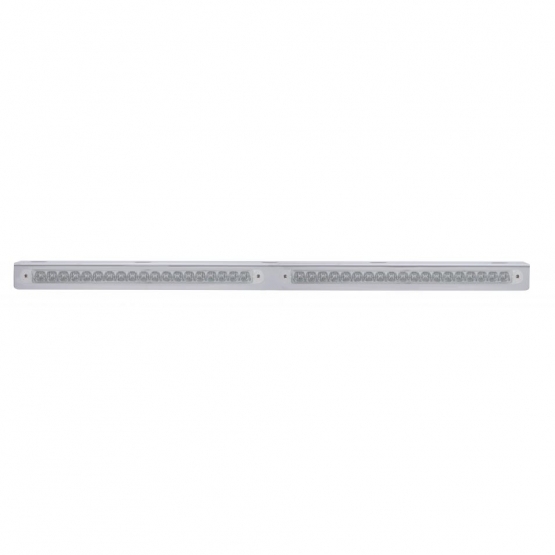 25-5/16" Stainless Light Bracket With 2X 19 LED 12" Light Bars - Red LED/Clear Lens