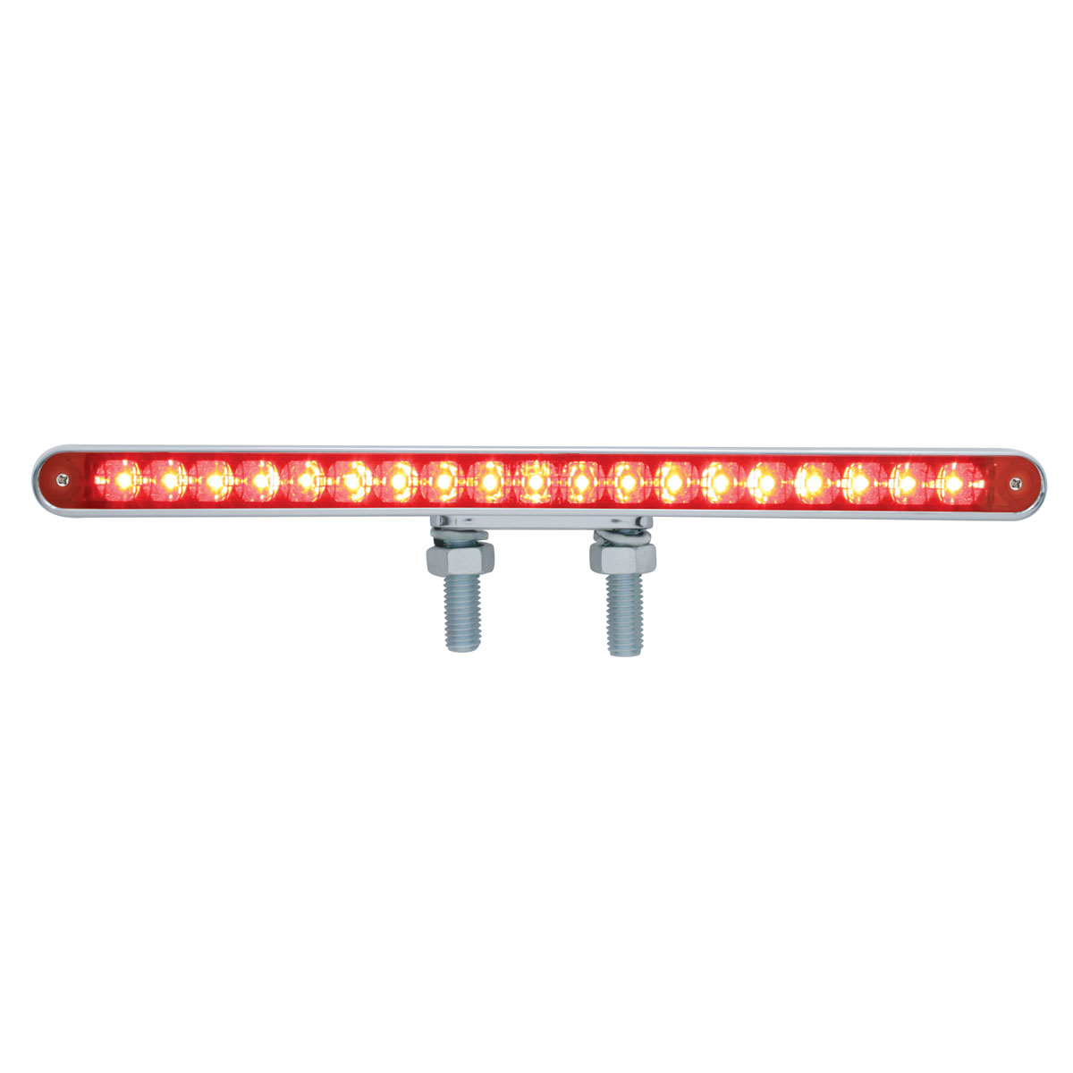 38 LED 12" Reflector Double Face Light Bar - Amber & Red LED/Amber & Red Lens - Thumbnail 3