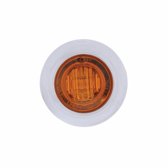 3 LED Dual Function 3/4" Mini Light With Bezel (Clearance/Marker) - Amber LED/Amber Lens - Thumbnail 2