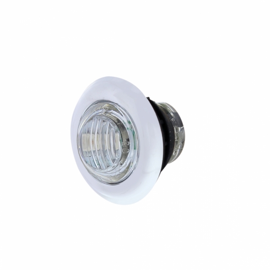 3 LED Dual Function 3/4" Mini Light With Bezel (Clearance/Marker) - Amber LED/Clear Lens - Thumbnail 3