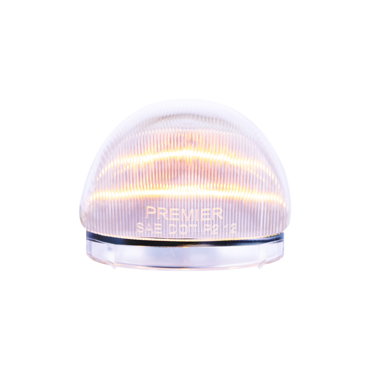 5 LED Dual Function Guide 682-C Headlight Turn Signal Light - Amber LED/Clear Lens - Thumbnail 3