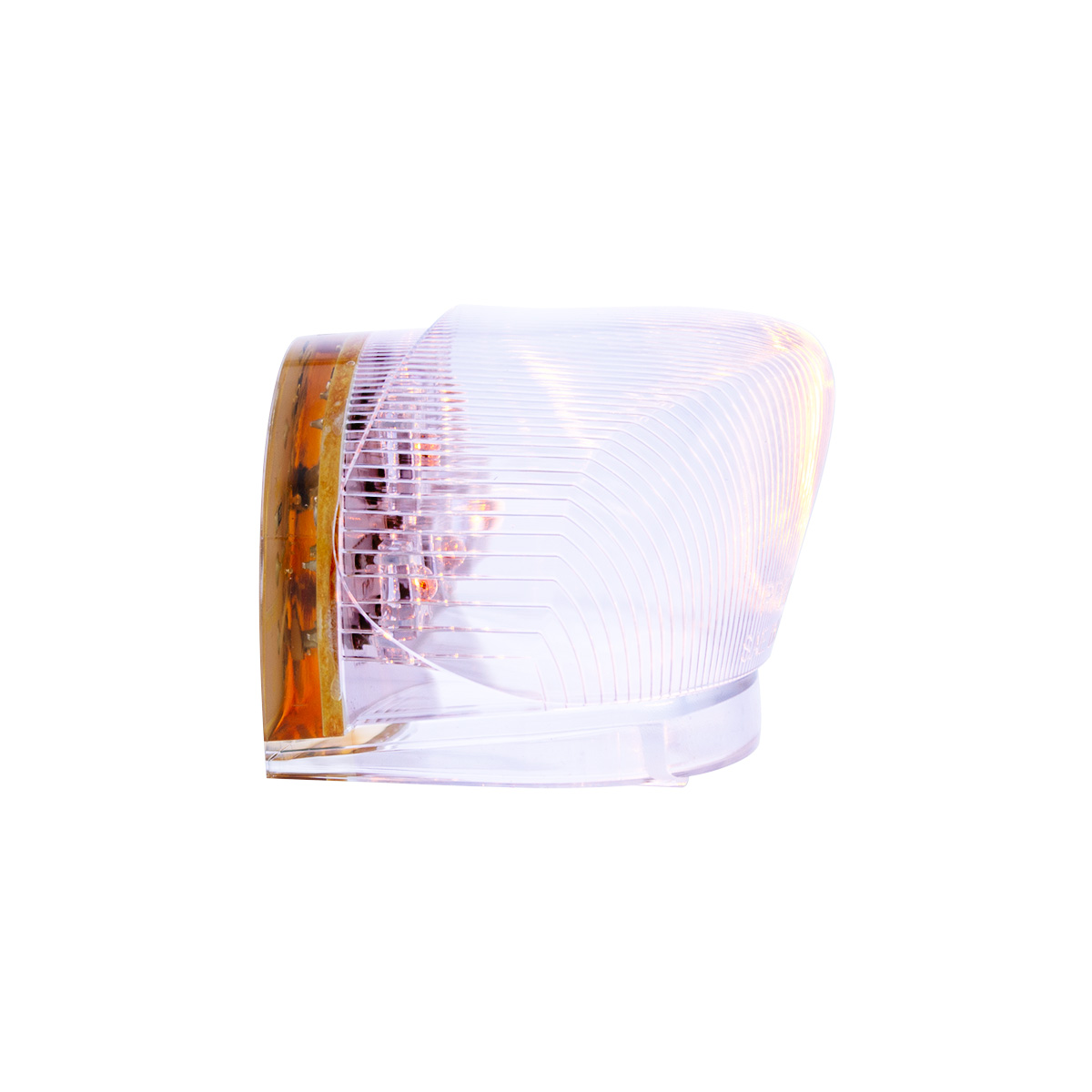 5 LED Dual Function Guide 682-C Headlight Turn Signal Light - Amber LED/Clear Lens - Thumbnail 5