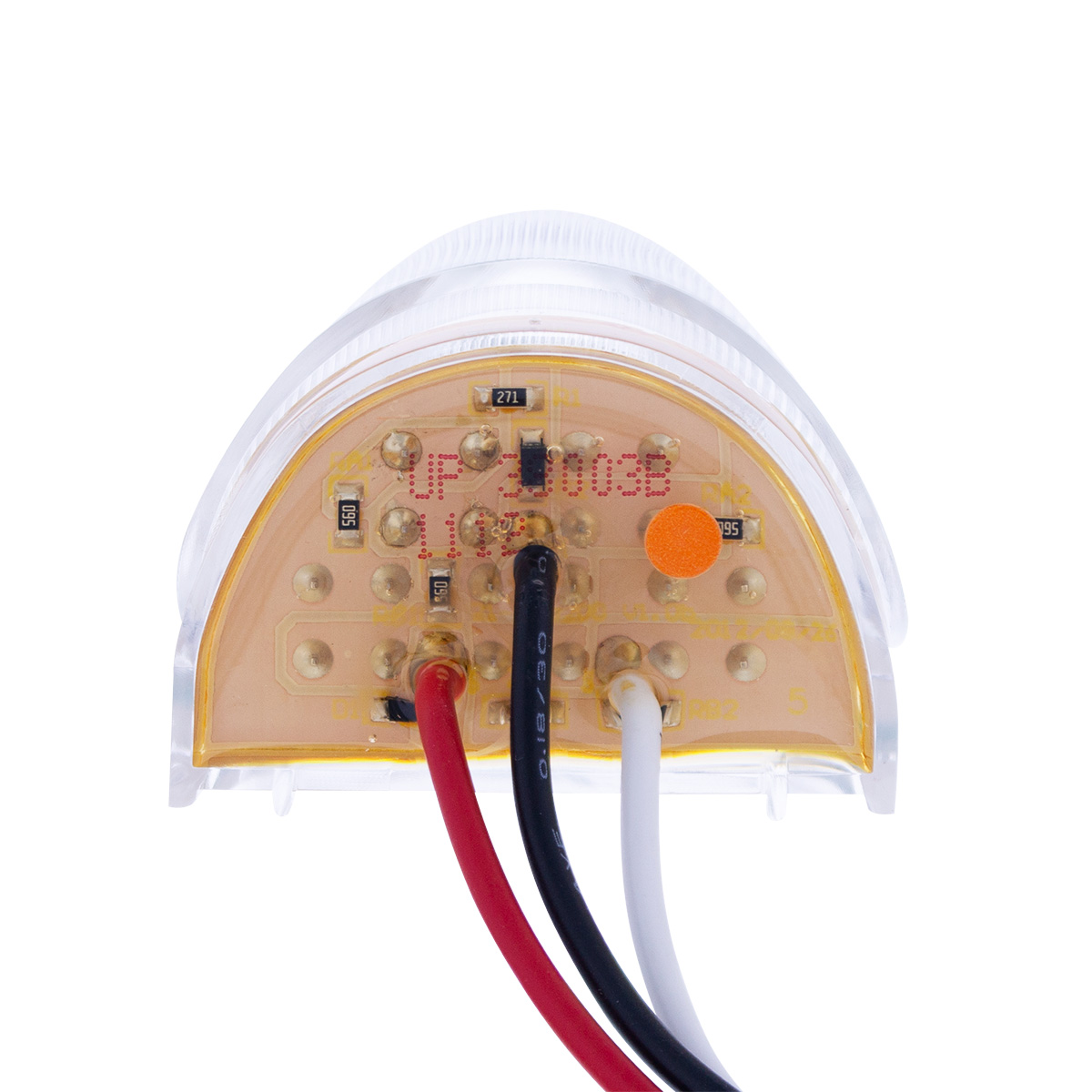 5 LED Dual Function Guide 682-C Headlight Turn Signal Light - Amber LED/Clear Lens - Thumbnail 9