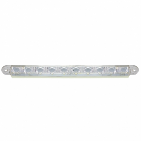 10 LED 9" Dual Function Light Bar - White LED/Clear Lens (Bulk) - Thumbnail 3