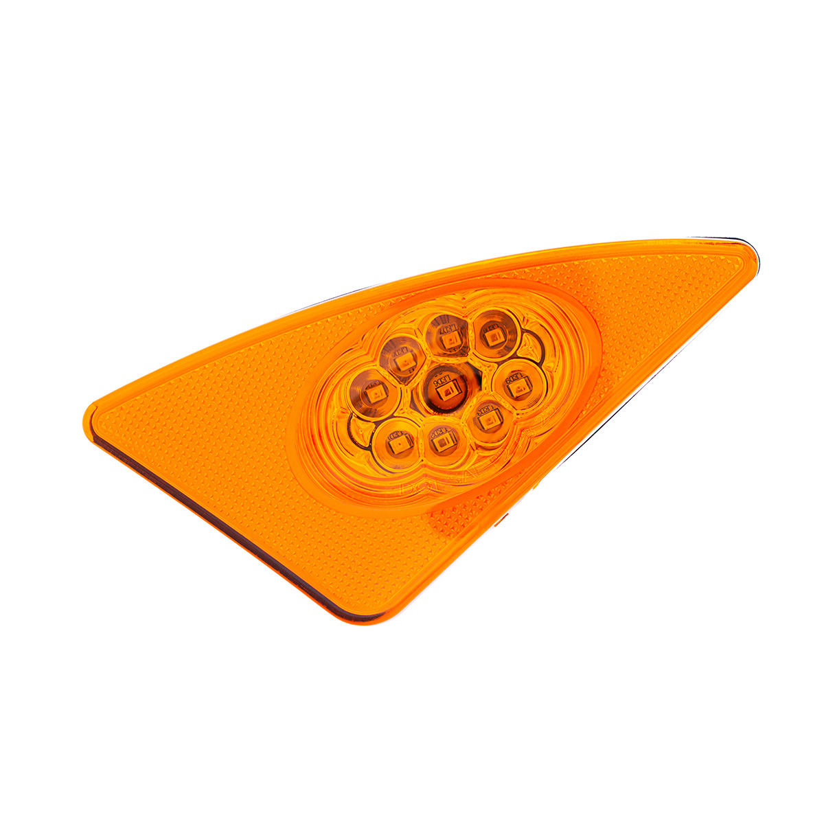 9 LED Competition Series Fender Light For 2007-2017 Kenworth T660 (Driver) -Amber LED/Lens - Thumbnail 2