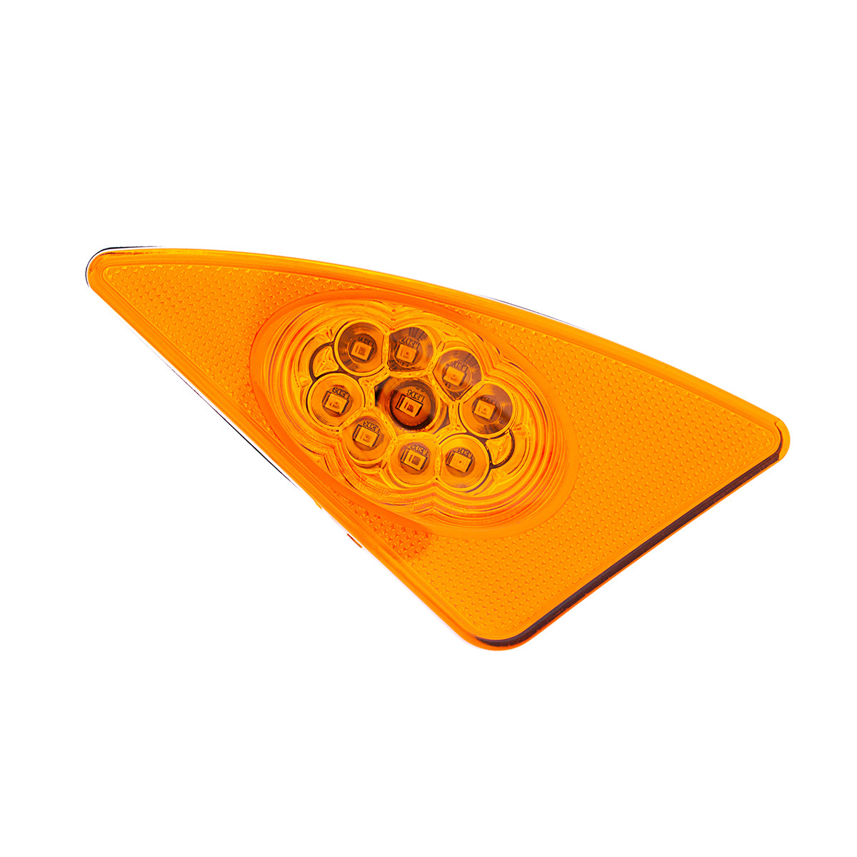 9 LED Competition Series Fender Light For 2007-2017 Kenworth T660 (Passenger) -Amber LED/Lens - Thumbnail 2