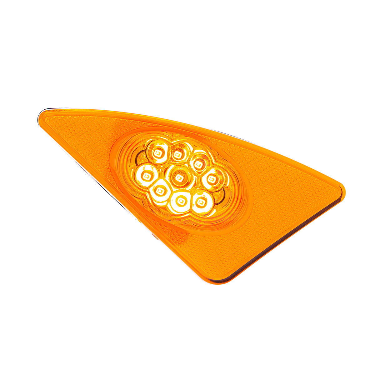 9 LED Competition Series Fender Light For 2007-2017 Kenworth T660 (Passenger) -Amber LED/Lens - Thumbnail 13