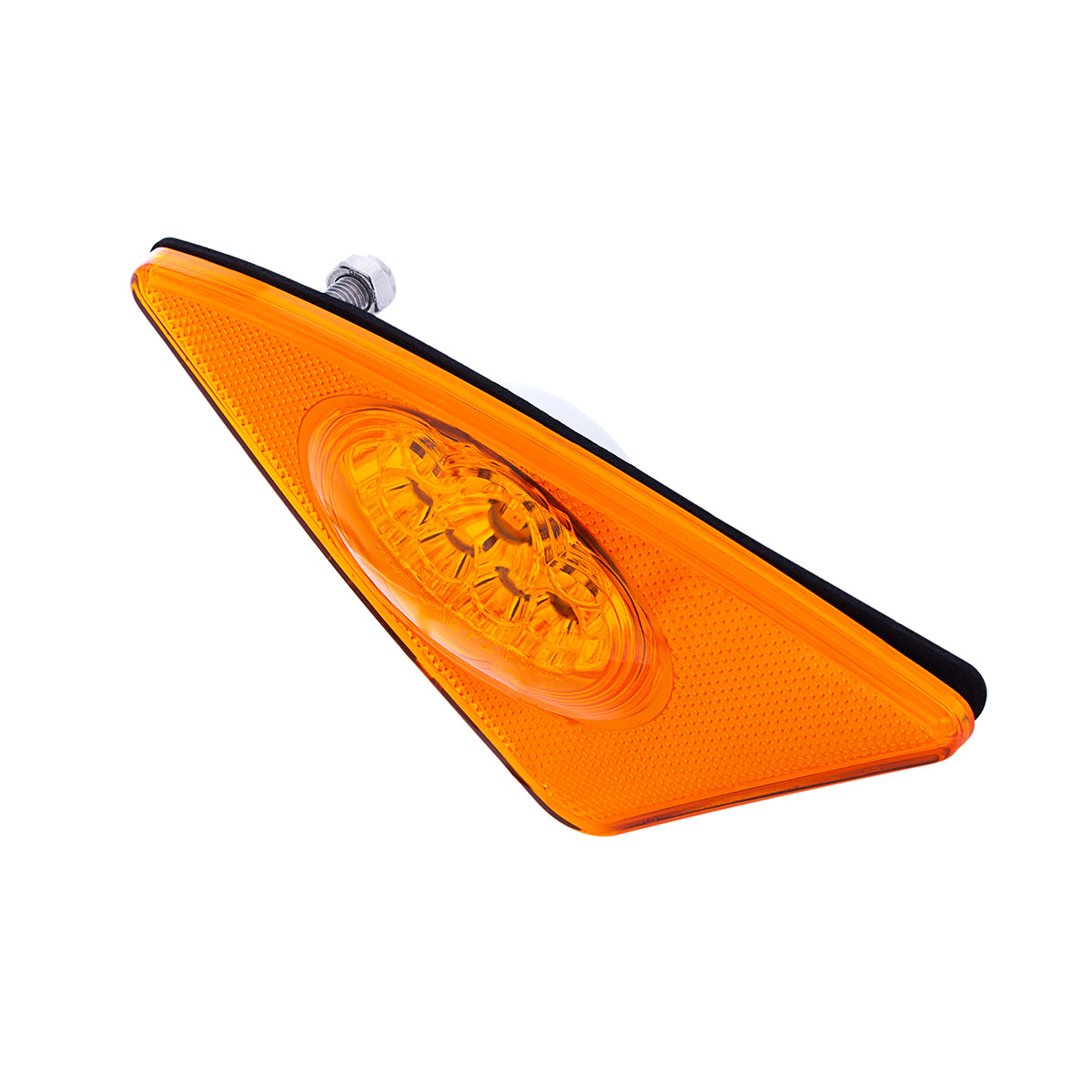 9 LED Competition Series Fender Light For 2007-2017 Kenworth T660 (Passenger) -Amber LED/Lens - Thumbnail 4